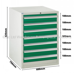Euroslide Storage Cabinet 7 Drawer 825mm